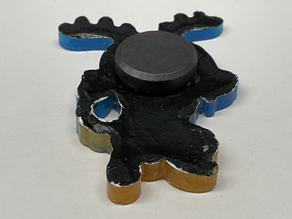 Small Blue Gold Wendigo Magnet Glow in the Dark