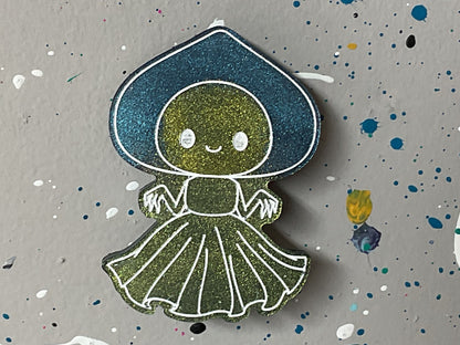 Small Blue Green Flatwoods Monster Magnet - Color Shift