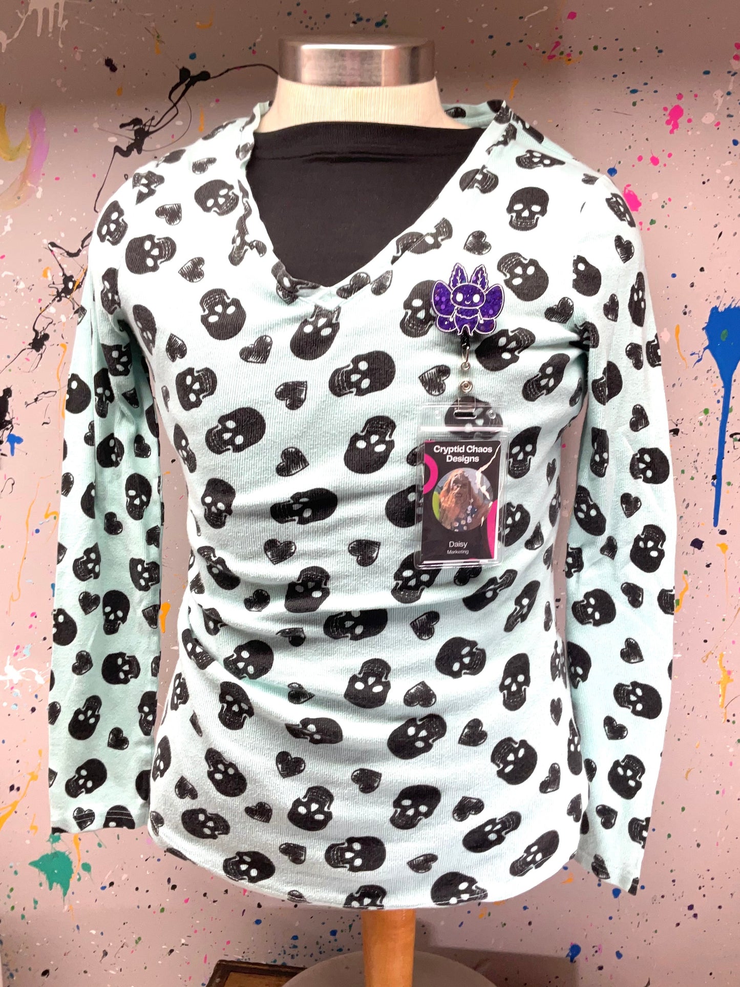 Purple Mothman Retractable Badge Reel