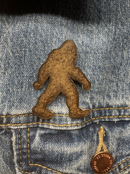 Brown Bigfoot Pin