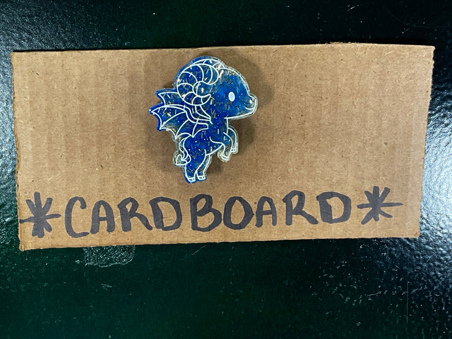 Small Blue with Gold Glitter Jersey Devil Magnet