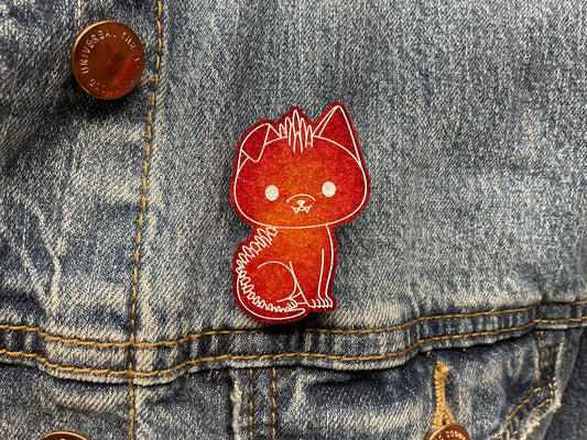 Red Chupacabra Pin