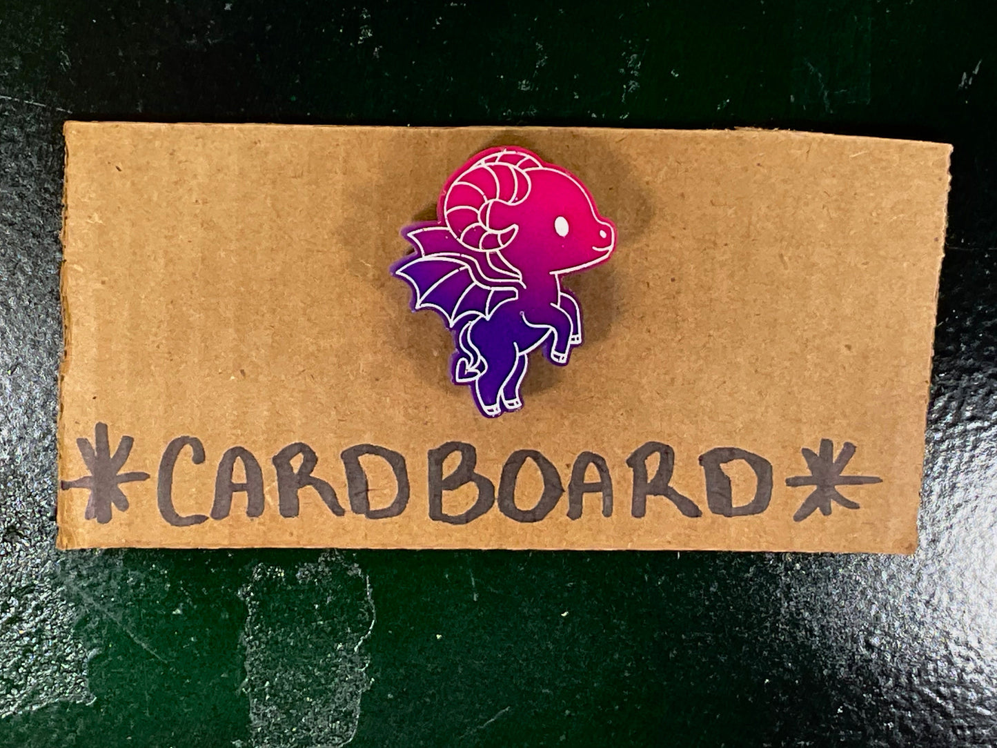 Small Glow in the Dark Jersey Devil Magnet Pink Purple