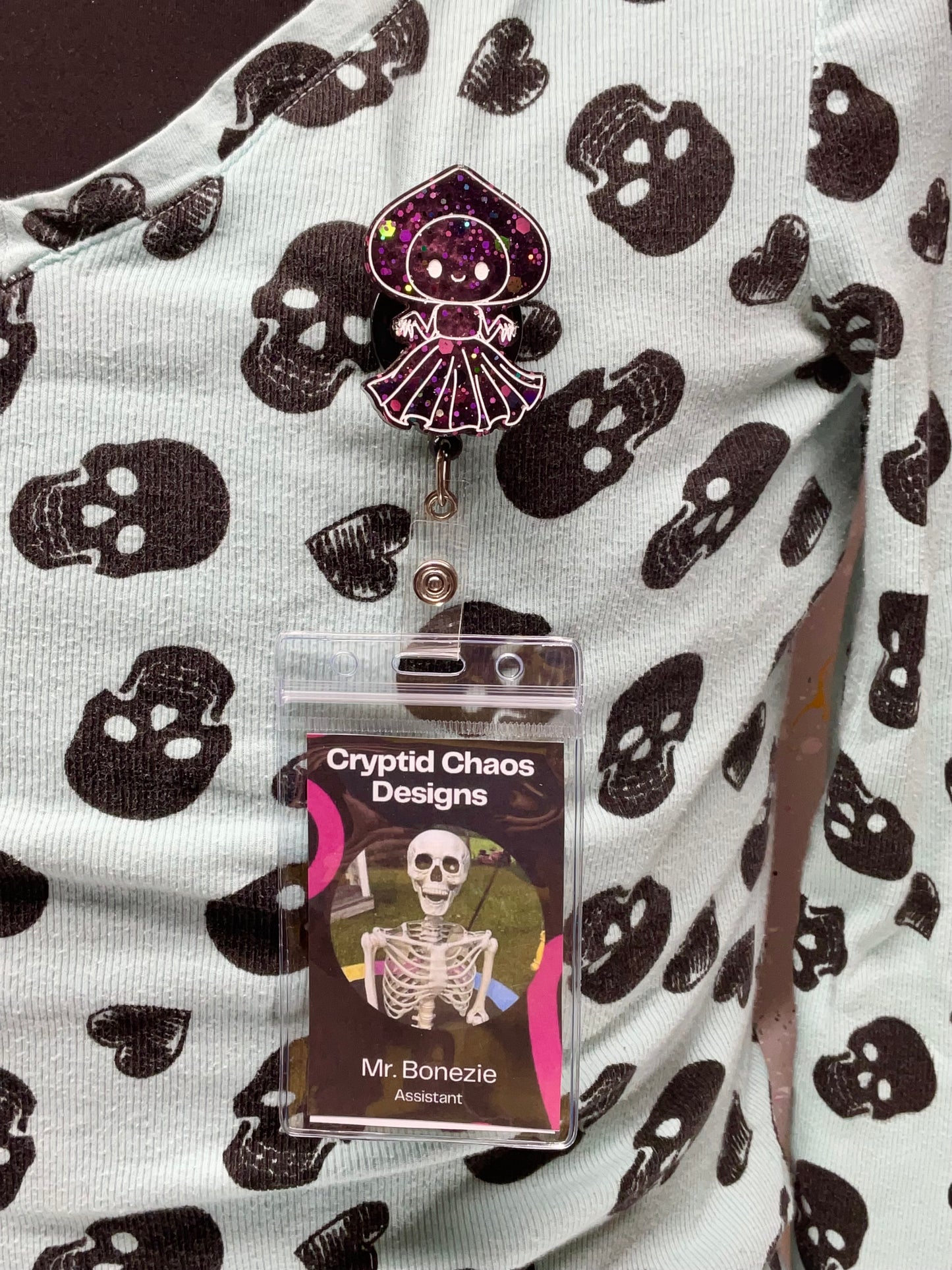 Party Girl Flatwoods Monster Retractable Badge Reel