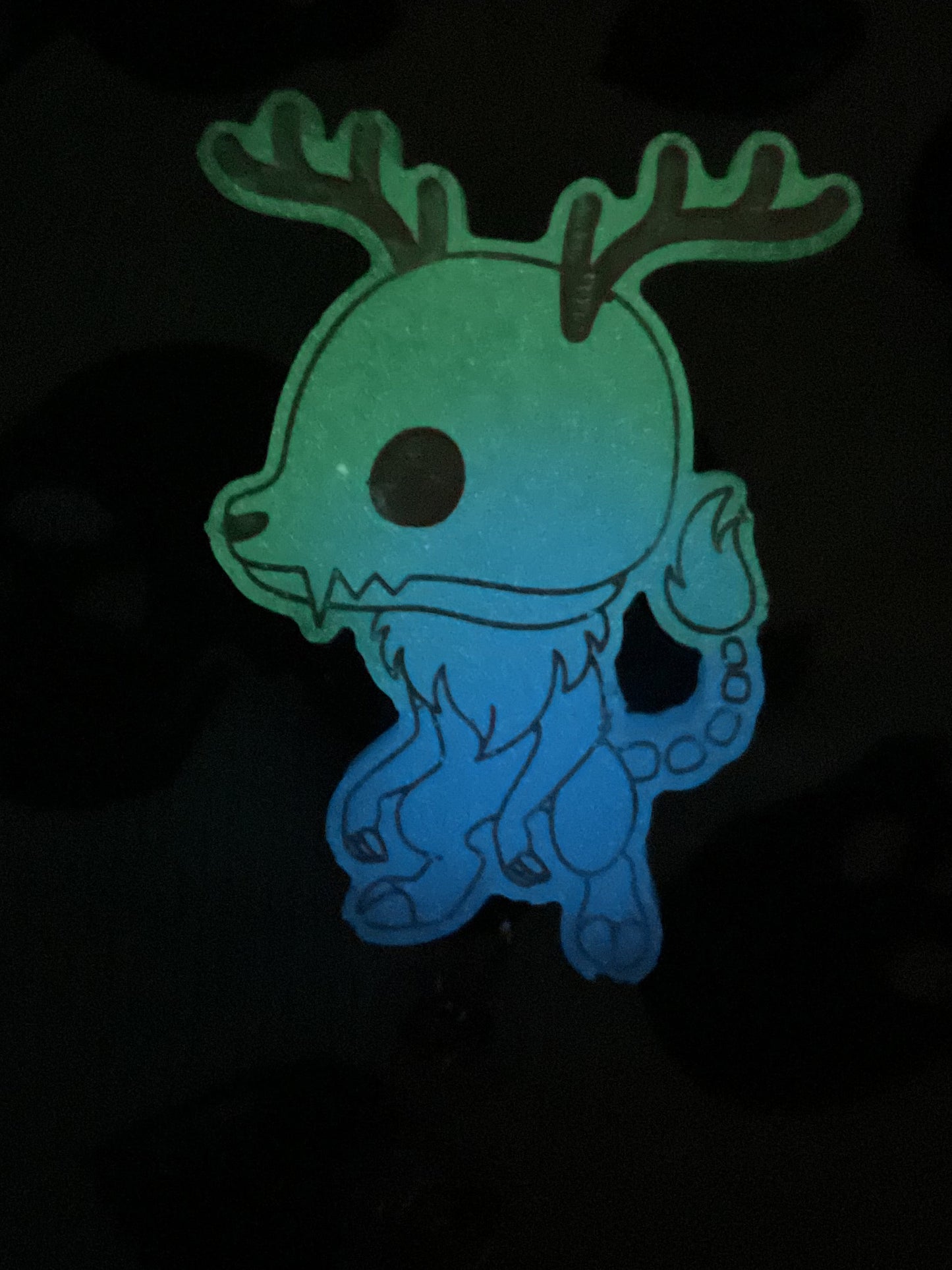 Purple Wendigo Retractable Badge Reel-Glow In The Dark