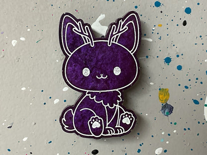 Small Purple Jackalope Magnet