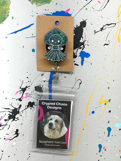 Green Flatwoods Monster Retractable Badge Reel