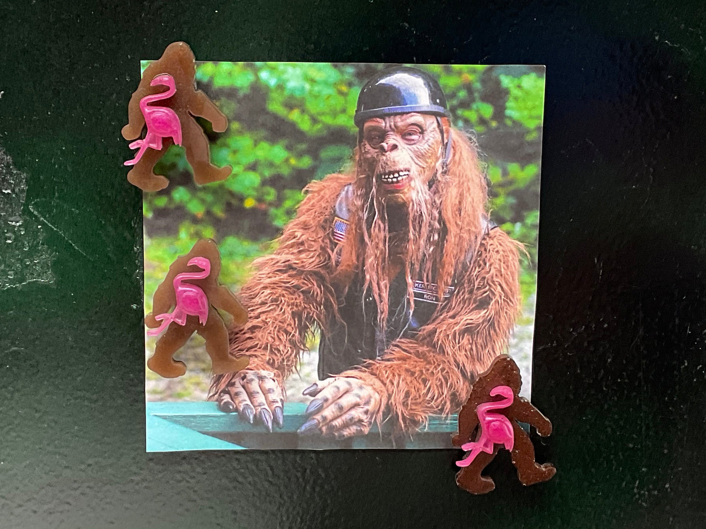 Small 2 Inch Bigfoot & Flamingo Magnet