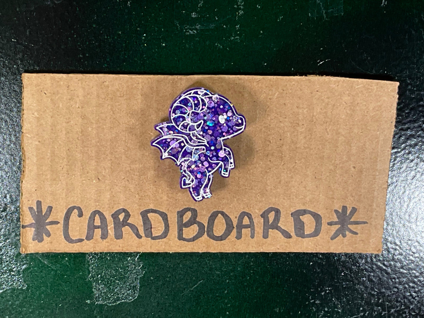 Small Glittery Purple Jersey Devil Magnet