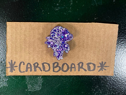 Small Glittery Purple Jersey Devil Magnet