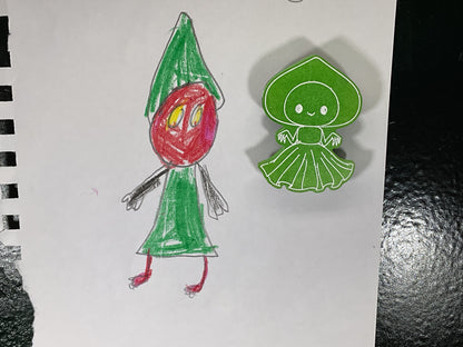 Small Flatwoods Monster Green Magnet Glow in the Dark
