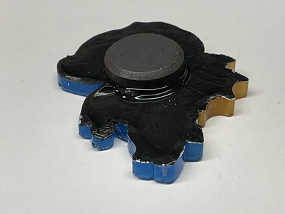 Small Glow in the Dark Jersey Devil Magnet Blue and Yellow