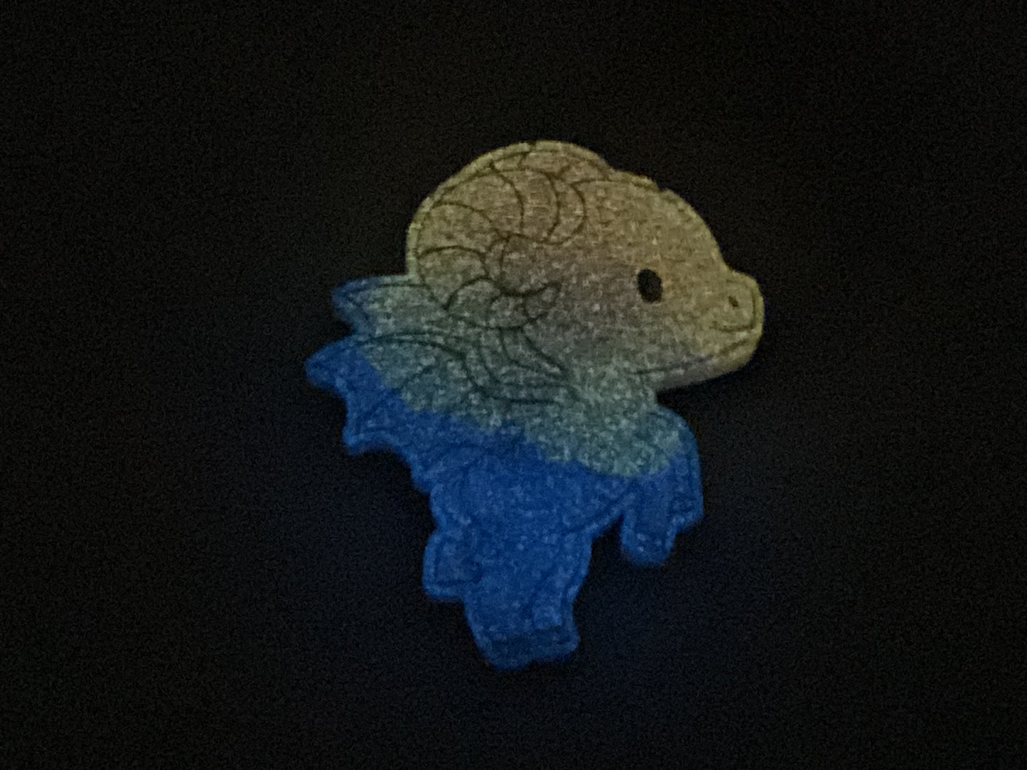 Small Glow in the Dark Jersey Devil Magnet Pink Purple