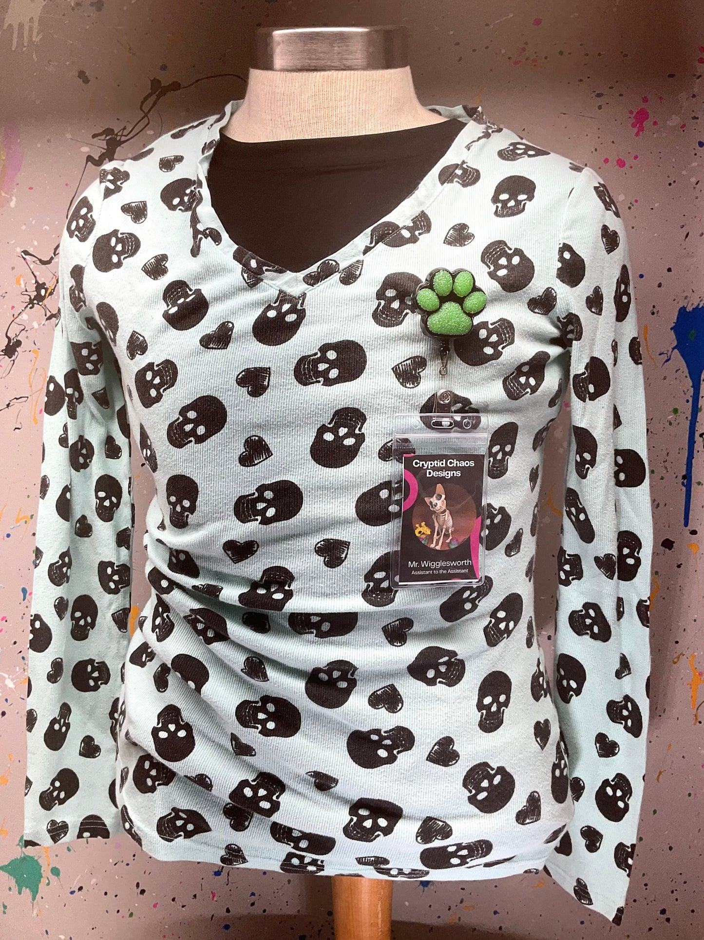 Glow In The Dark 3D Paw Print Badge Reel