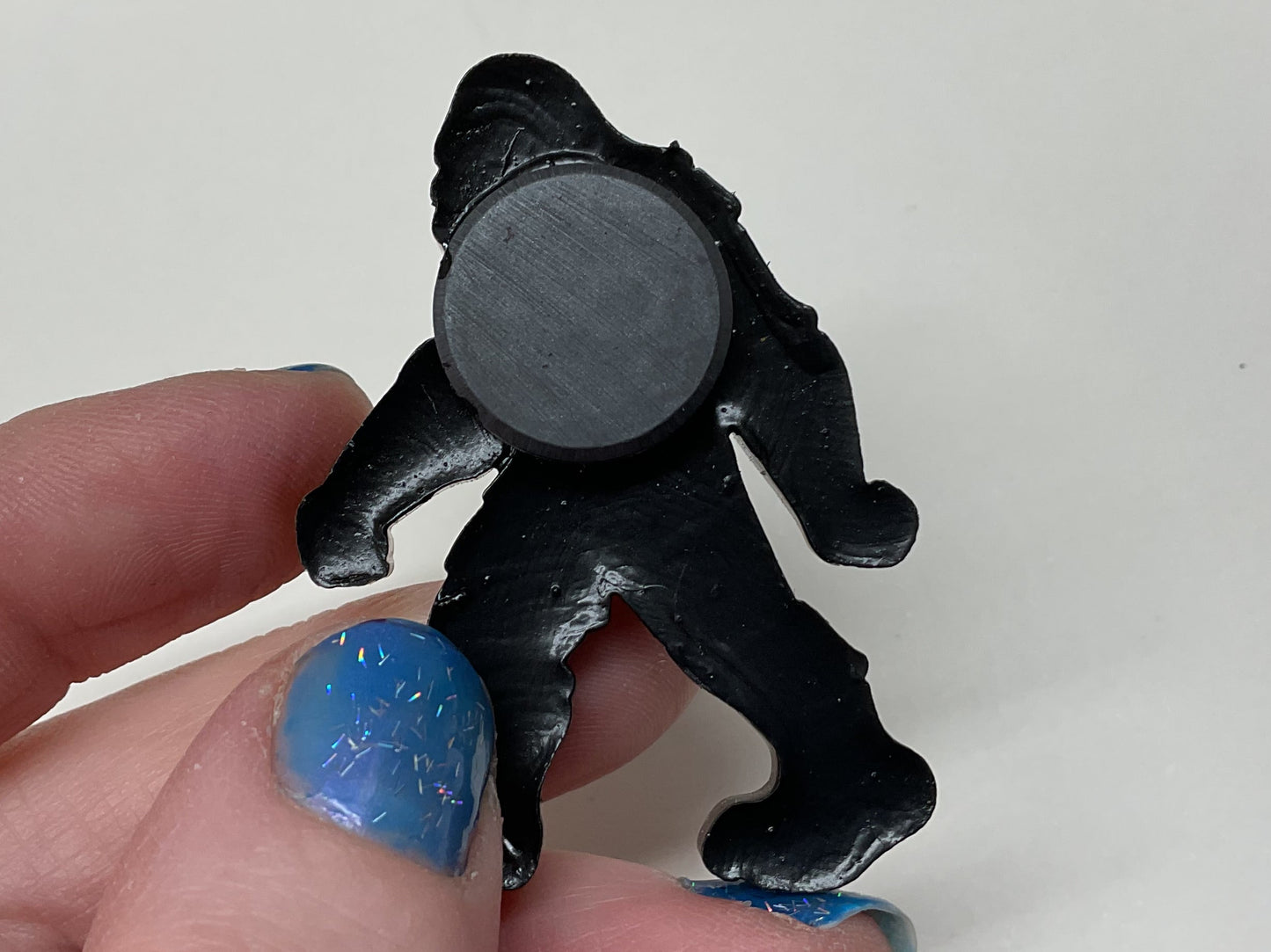 Small Yellow & Black Bigfoot Magnet