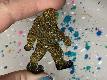 Small Yellow & Black Bigfoot Magnet