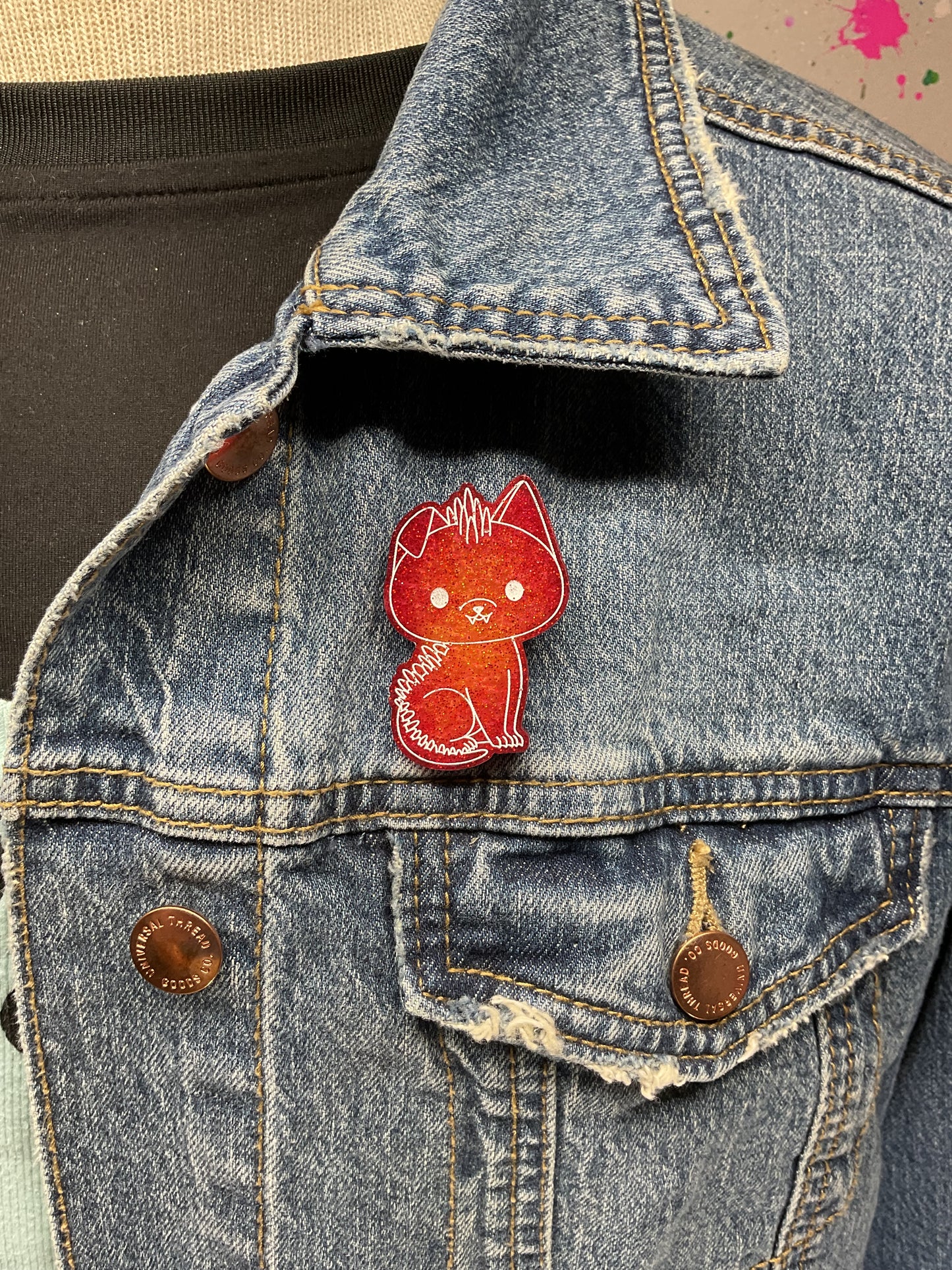 Red Chupacabra Pin