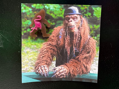 Small 2 Inch Bigfoot & Flamingo Magnet