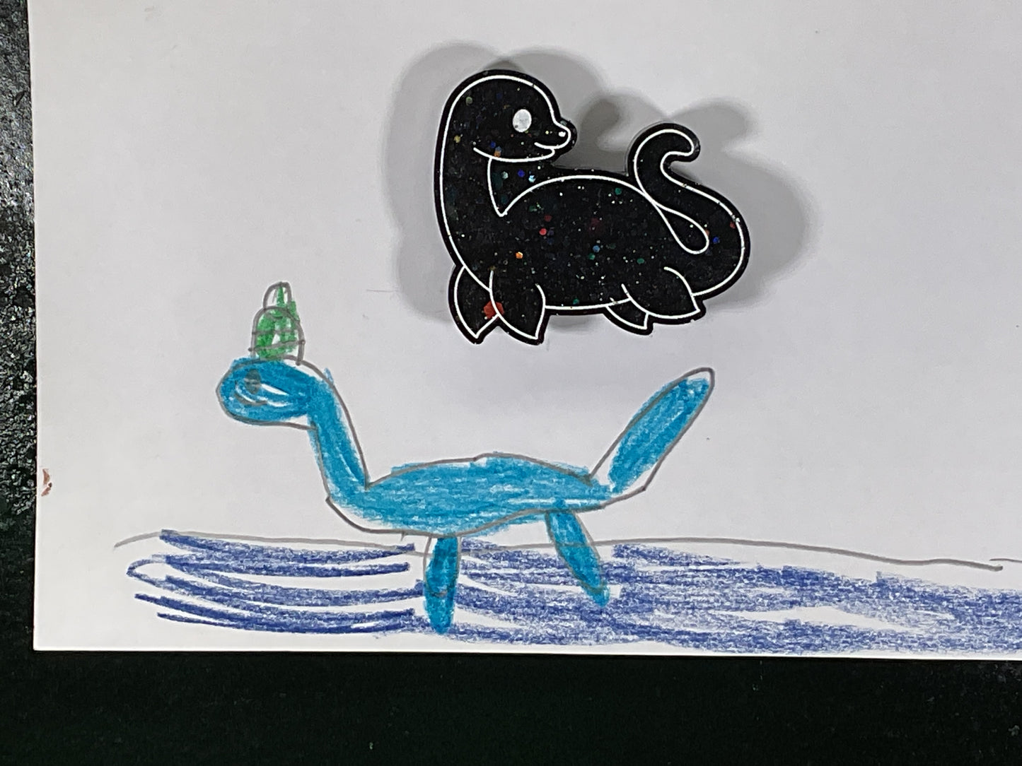 Small Loch Ness Monster Cosmic Black Magnet