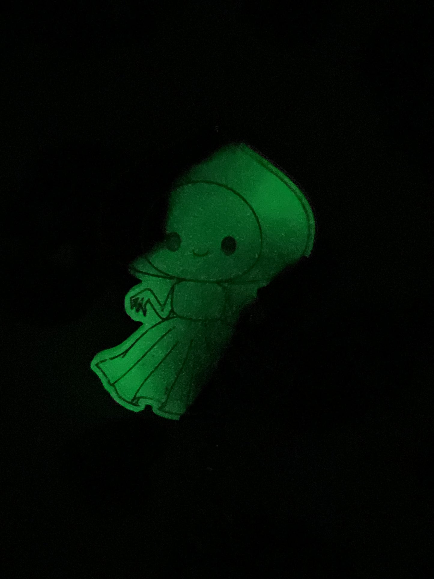 Black & Green Flatwoods Monster Retractable Badge Reel - Glow in the Dark