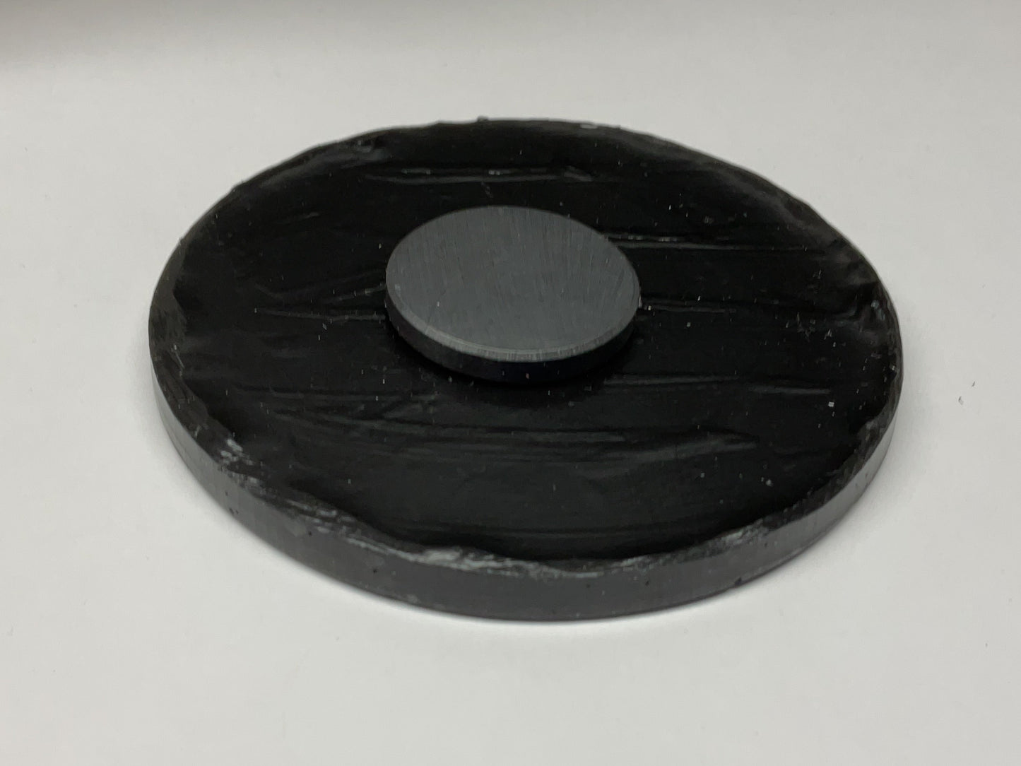 Large Black & Red Believe Bigfoot Magnet - Holographic Glitter - 3 Inch