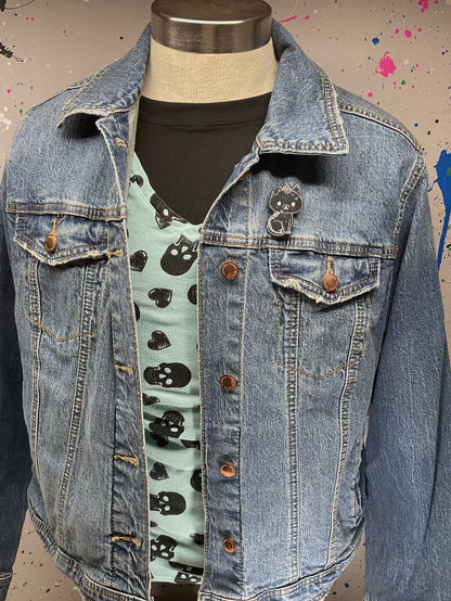 Holographic Black Chupacabra Pin