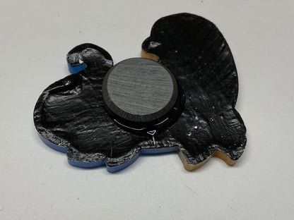 Small Loch Ness Monster Blue Yellow Magnet Glow in the Dark