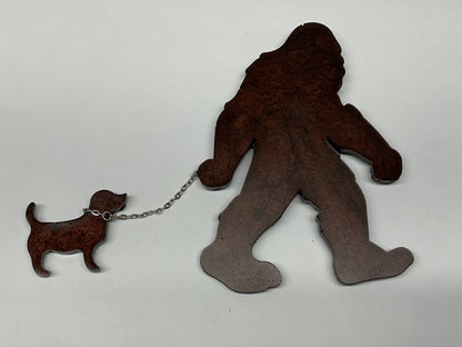 Large Bigfoot Walking Dog Magnet - Puppy With Thin Chain