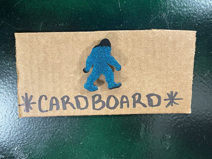 Small Teal & Black Bigfoot Magnet