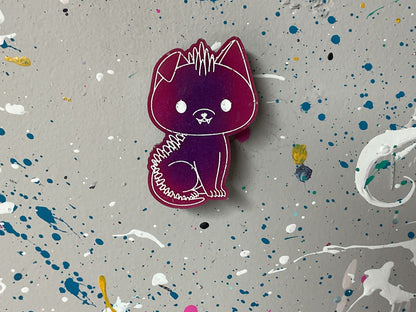 Small Pink Glow in the Dark Chupacabra Magnet