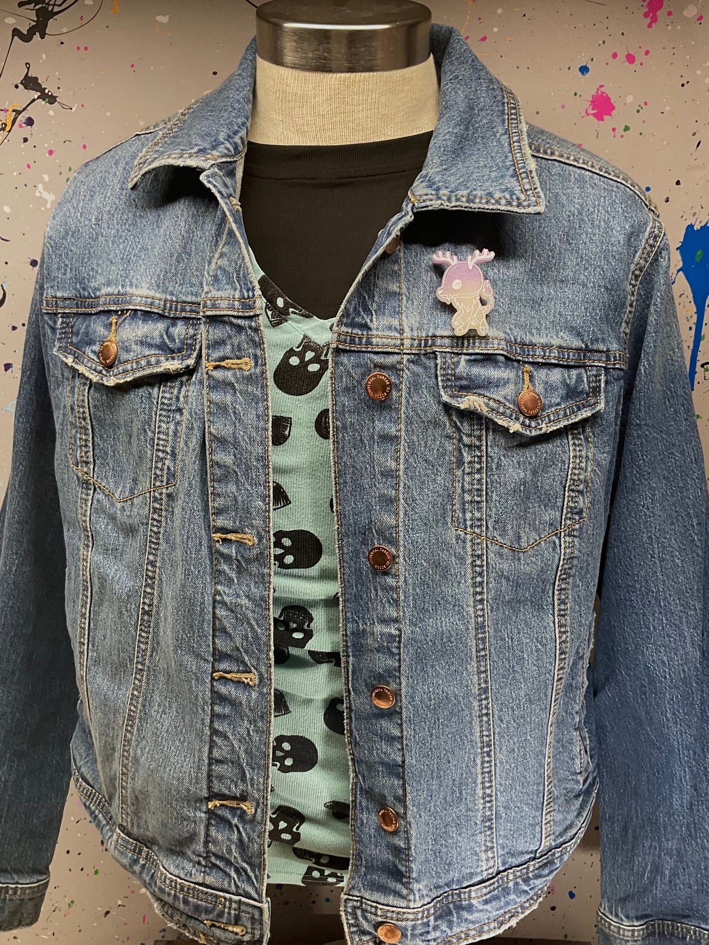 Purple Wendigo Pin Glow in the Dark