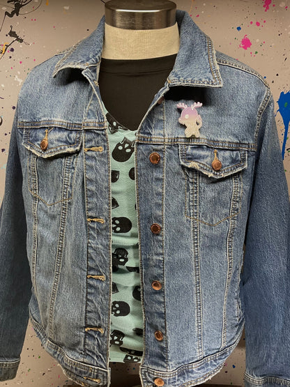 Purple Wendigo Pin Glow in the Dark