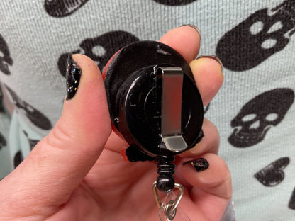 Orange Bigfoot & Alien Retractable Badge Reel