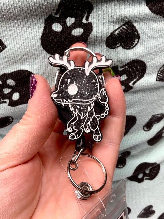 Black & White Wendigo Retractable Badge Reel