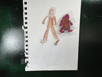 Small Pink Bigfoot Magnet