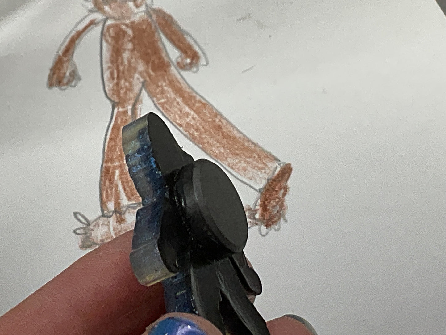 Small Sea Glass Blue Bigfoot Magnet