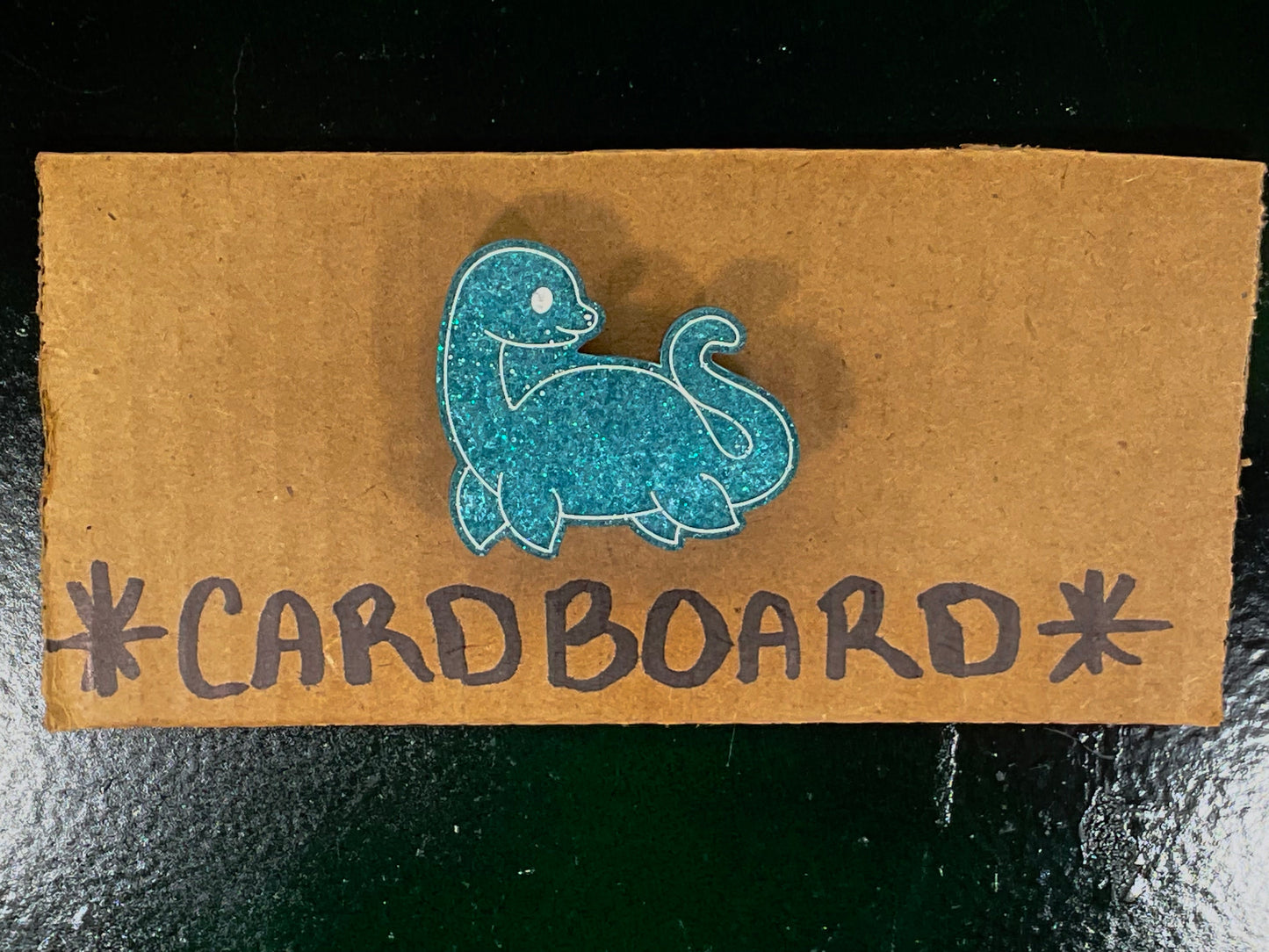 Small Loch Ness Monster Glittery Blue Magnet