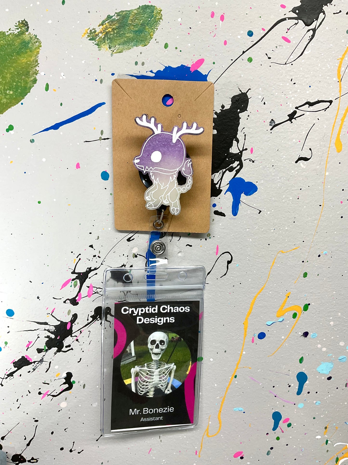 Purple Wendigo Retractable Badge Reel-Glow In The Dark