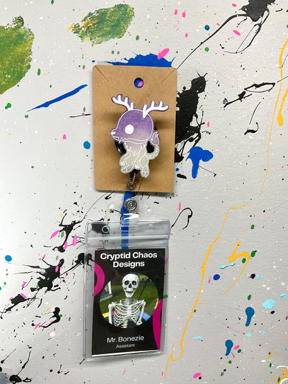 Purple Wendigo Retractable Badge Reel-Glow In The Dark