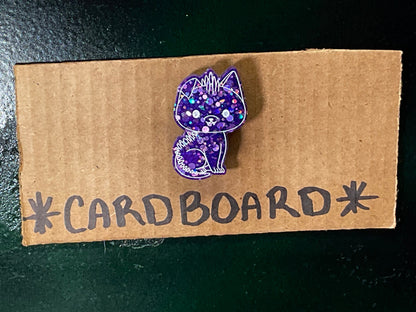 Small Glittery Purple Chupacabra Magnet