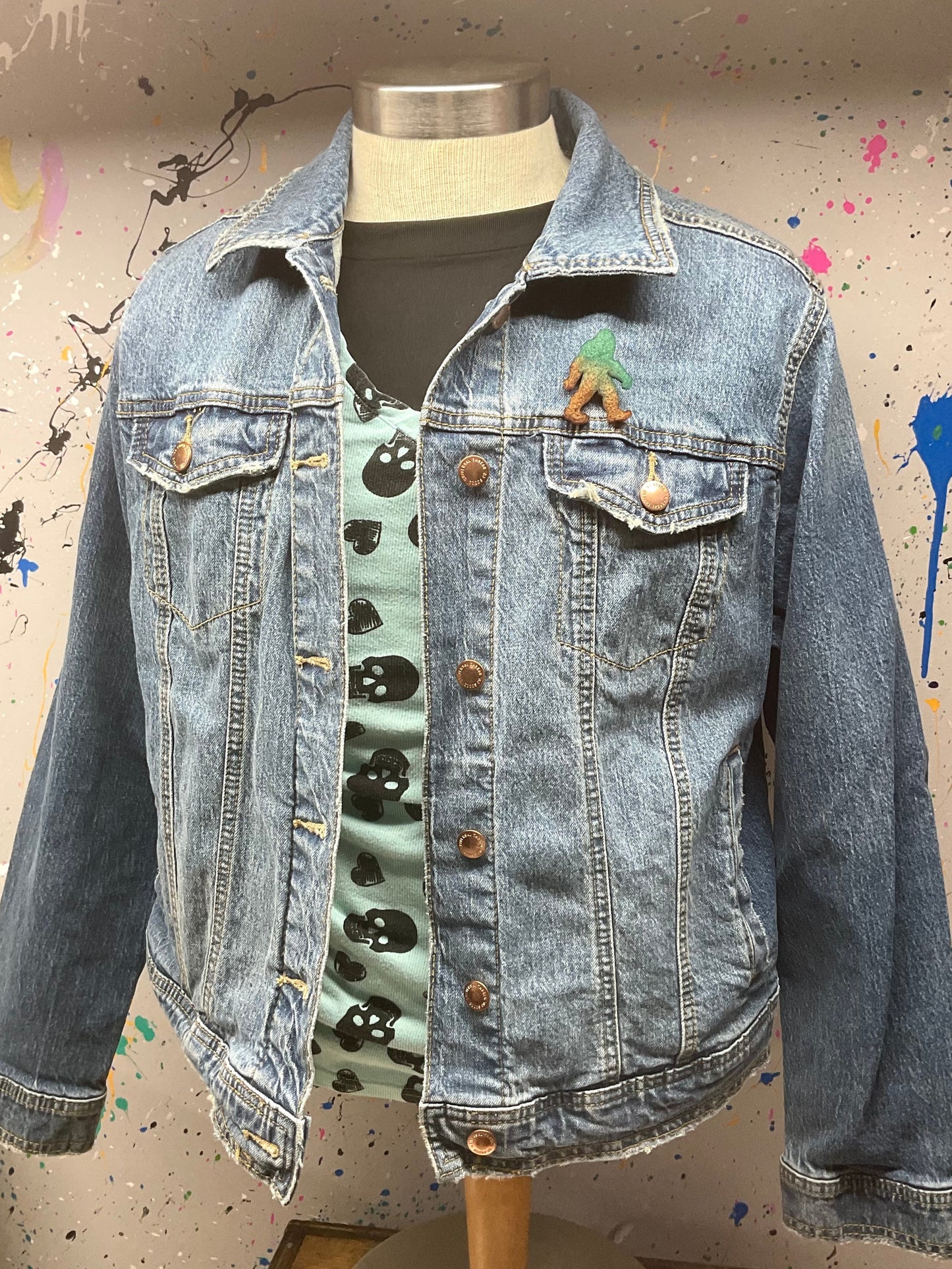 Brown & Green Bigfoot Pin