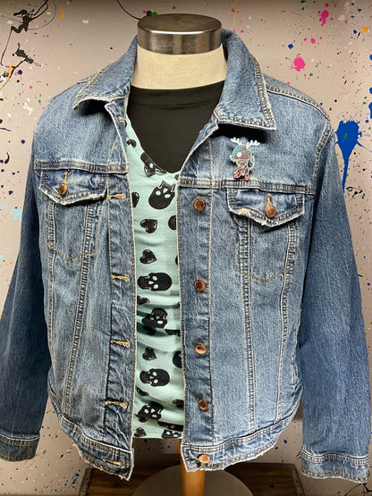 Blue Red Wendigo Pin