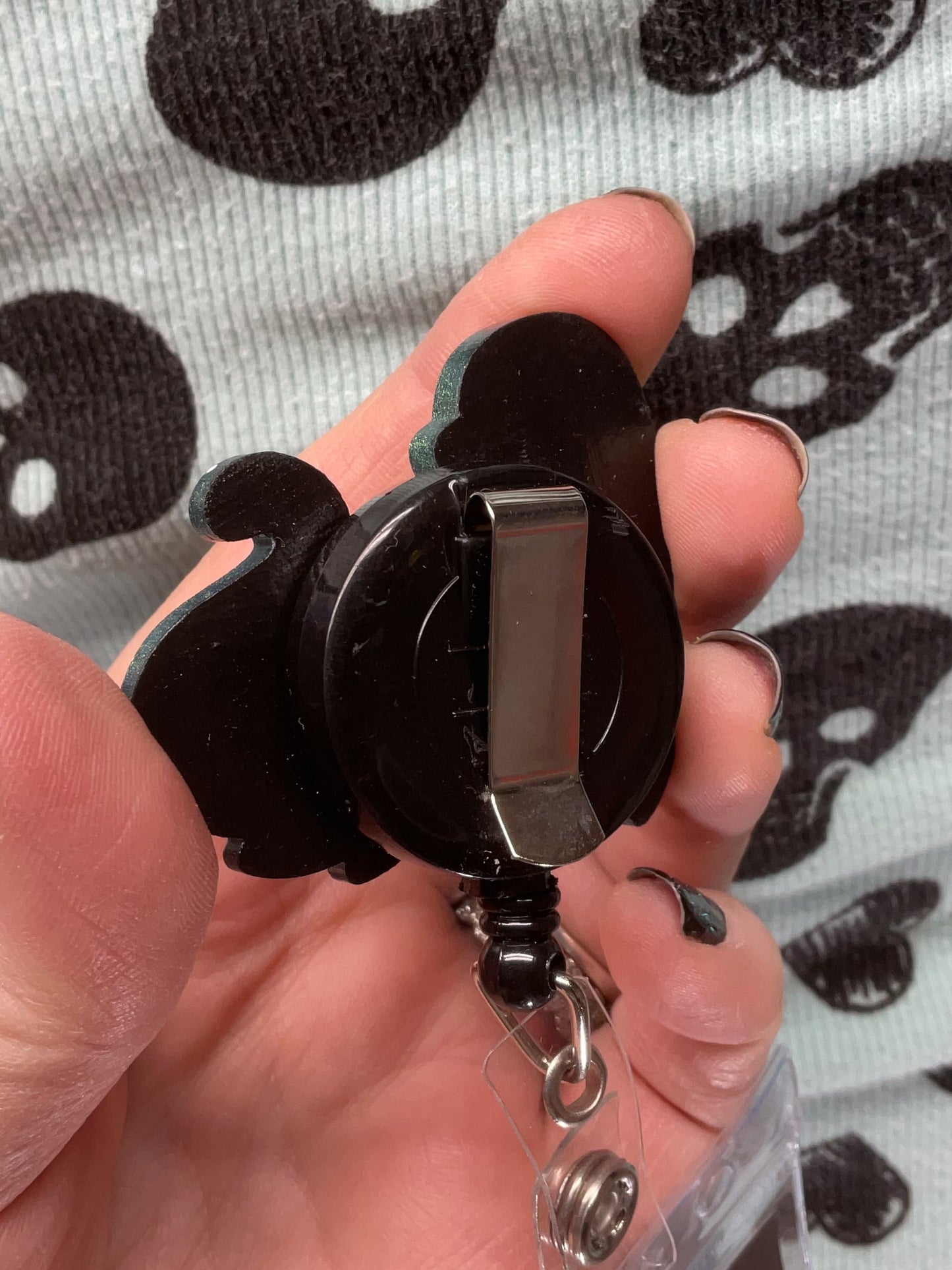 Green Loch Ness Monster Retractable Badge Reel