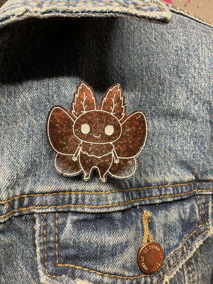 Brown Mothman Pin
