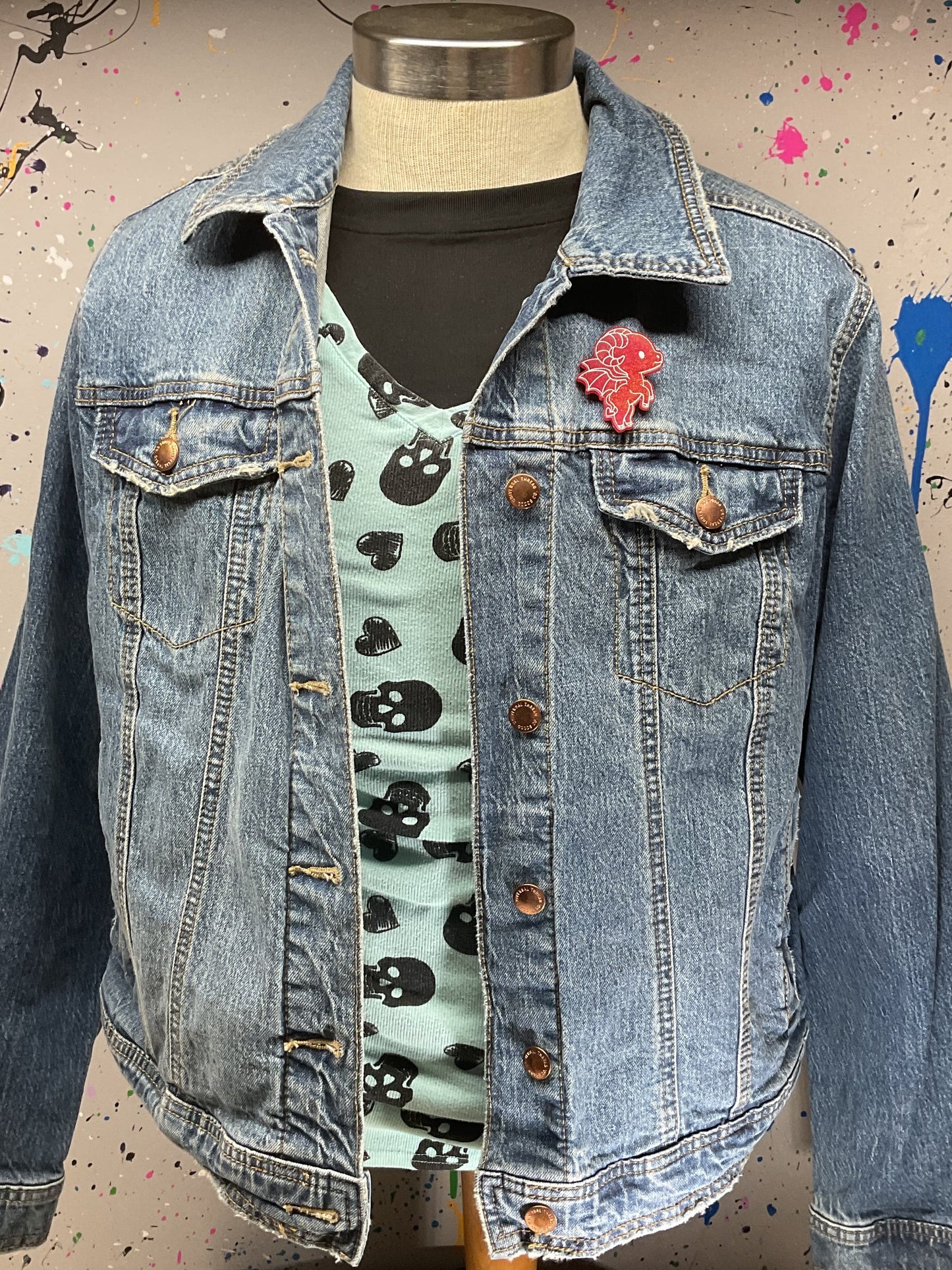 Red Jersey Devil Pin