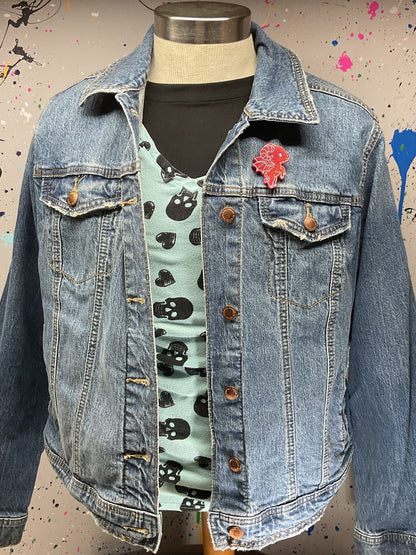 Red Jersey Devil Pin