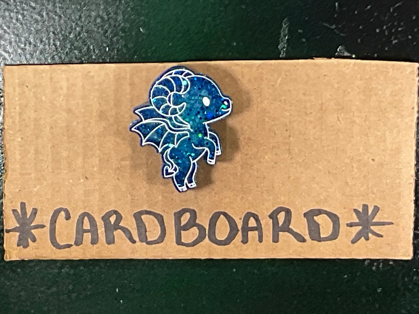 Small Glittery Blue Jersey Devil Magnet