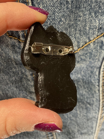 Holographic Black Chupacabra Pin