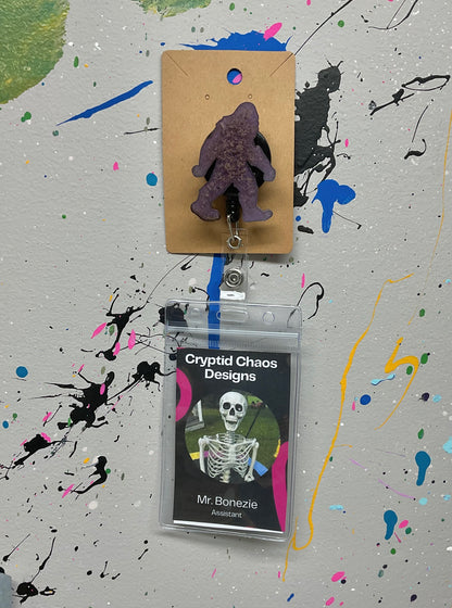 Purple Bigfoot Retractable Badge Reel