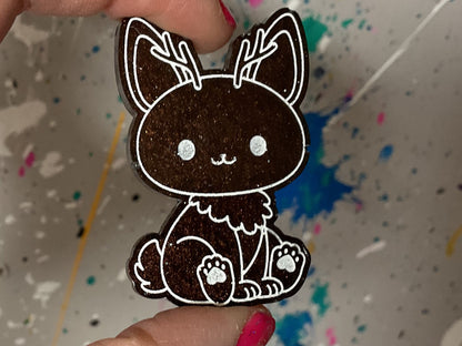 Small  Brown Jackalope Magnet